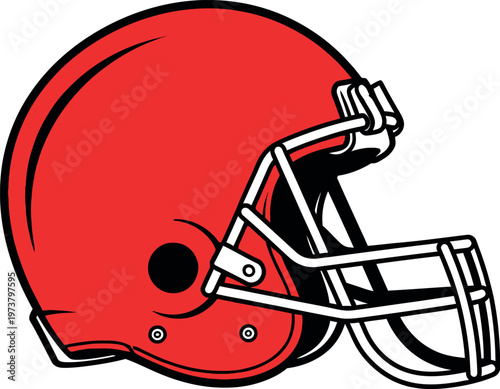 American football helmet shows protective gear for sports.