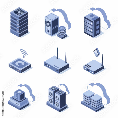 Collection of various computer servers.