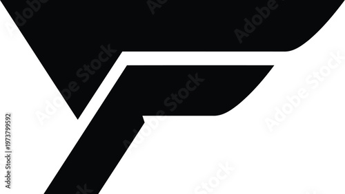 Letter F minimalist logo 