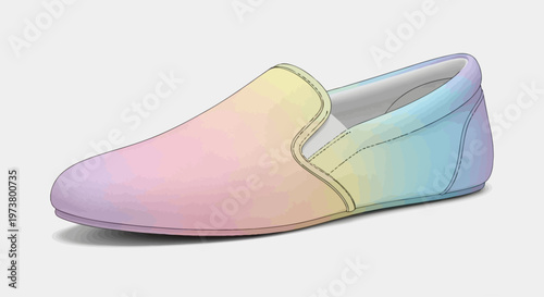 Iridescent Loafers Shoe Fashion Footwear.