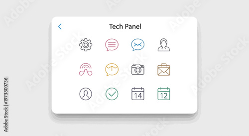 Tech Panel Control Interface Screen.