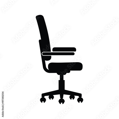 modern office desk chair with high back support and five casters for mobility and comfort