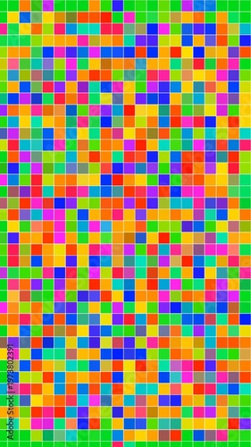 Colorful square blocks moving background vertical video