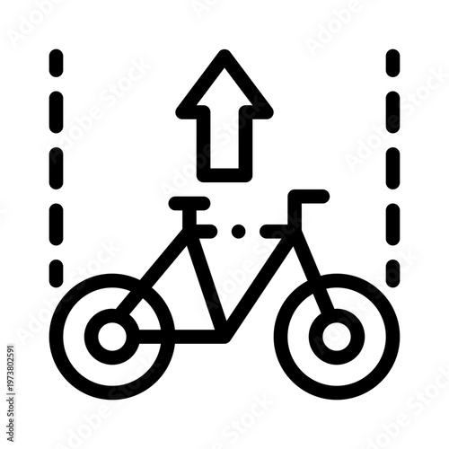 bike lane line icon