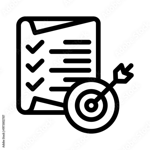 checklist line icon
