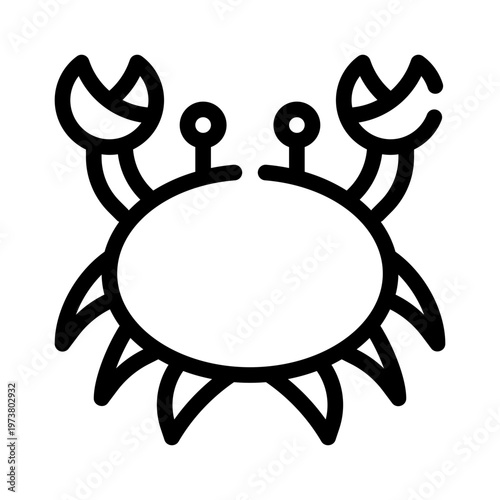 crab line icon