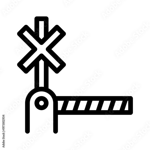 crossing line icon