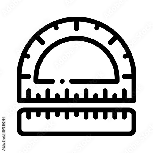 curved ruler line icon