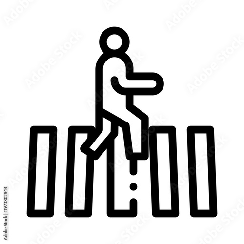 crosswalk line icon