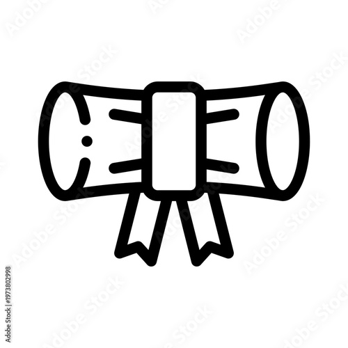 diploma line icon