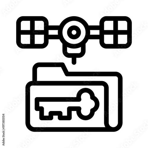 encryption line icon