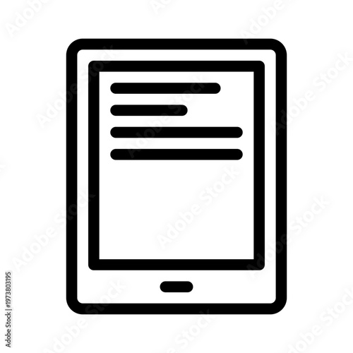 ereader line icon