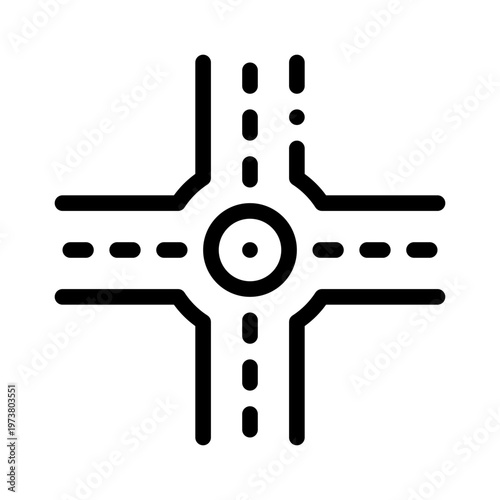 intersection line icon