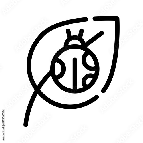 ladybug line icon