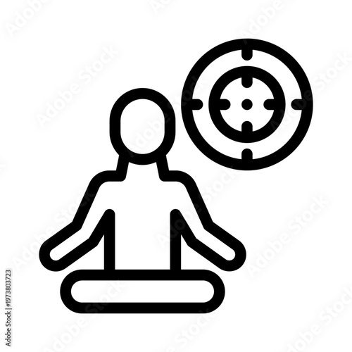meditation line icon