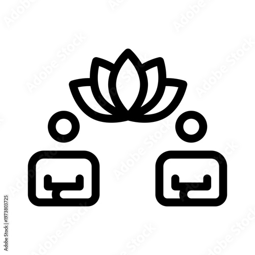 meditation line icon