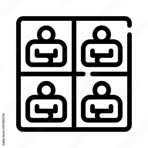 meeting line icon