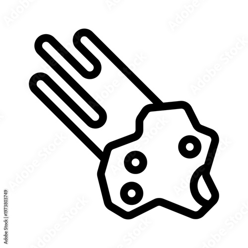 meteor line icon