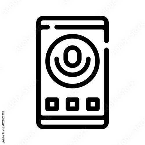 mobile line icon