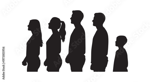 A group of diverse individuals standing together in a silhouette, symbolizing unity and togetherness
