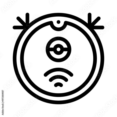 robot line icon