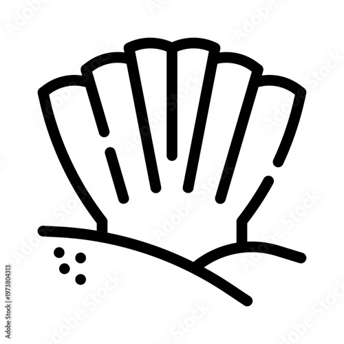 seashell line icon