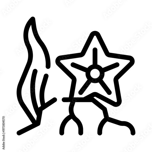 starfish line icon