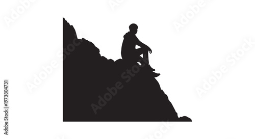 a silhouette of a person ascending a flight of stairs in the dark