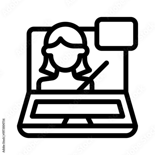 teacher line icon