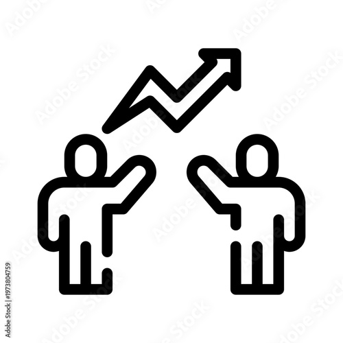 team collaboration line icon