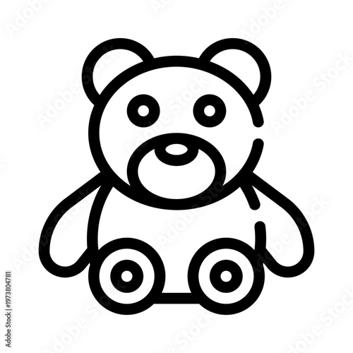 teddy line icon