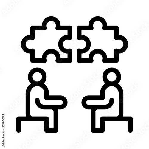 teamwork line icon