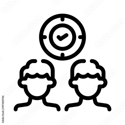 teamwork line icon