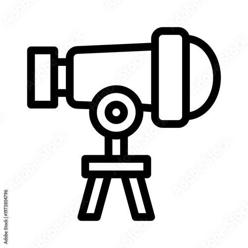 telescope line icon