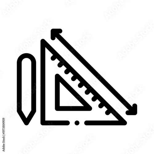 triangle ruler line icon