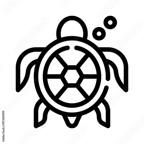 turtle line icon