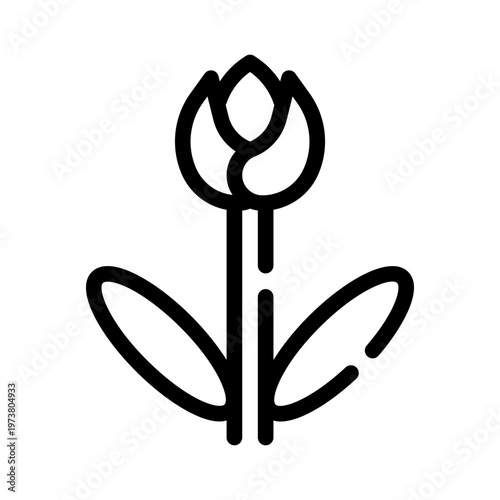 tulip line icon