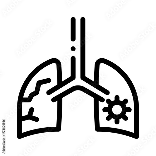 tuberculosis line icon