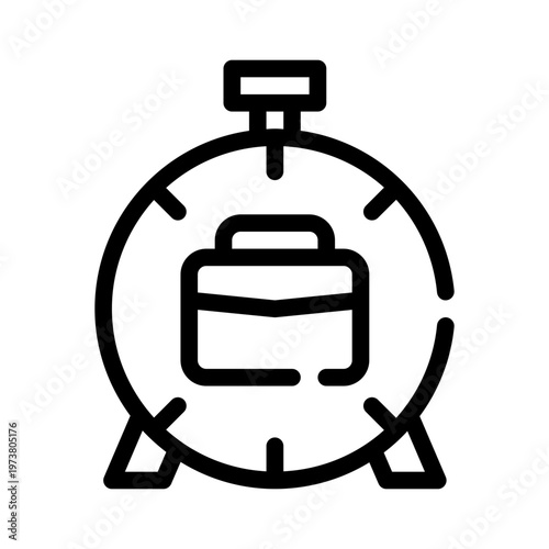 workaholic line icon