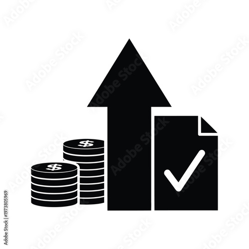 Shopping cart with a successful transaction checkmark icon symbolizing online purchase completion