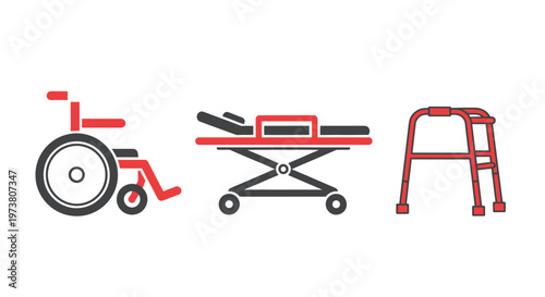 Vector Illustration Of Medical Equipment For Healthcare And Rehabilitation Medical Health Icons Isolated On Transparent Background