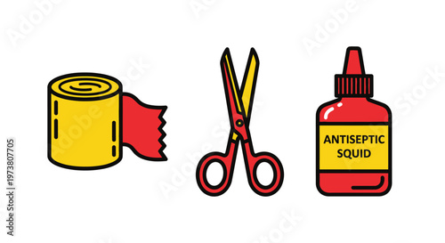 Vector Illustration Of First Aid Kit Items For Medical And Healthcare Concept Medical Health Icons Isolated On Transparent Background