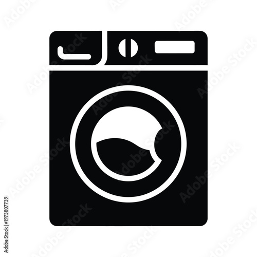 Icon of a washing machine with a spinning cycle symbol