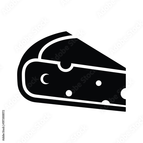 A slice of cheese with distinctive holes and a crispy edge