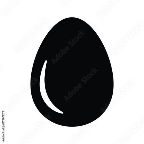 Black silhouette of a stylized eye with a curved eyelid