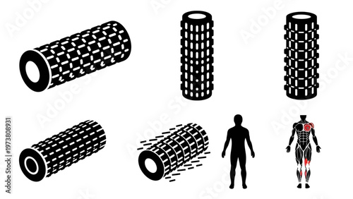 Fitness Foam Roller Set for Muscle Recovery and Massage Therapy