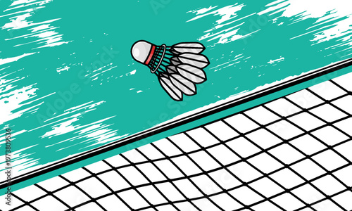 Badminton abstract background design. Vector illustration of sports concept. Eps 10