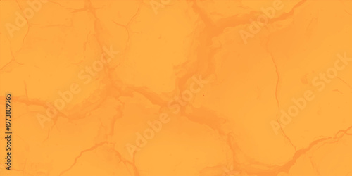 An abstract orange grunge wall texture with a vintage paper pattern and grungy rough paint design creates an old antique surface backdrop for retro art