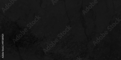 Distressed rough black cracked wall slate texture wall grunge backdrop smoke background. Stone concrete texture anthracite panorama. Old vintage charcoal night dark black stucco design.