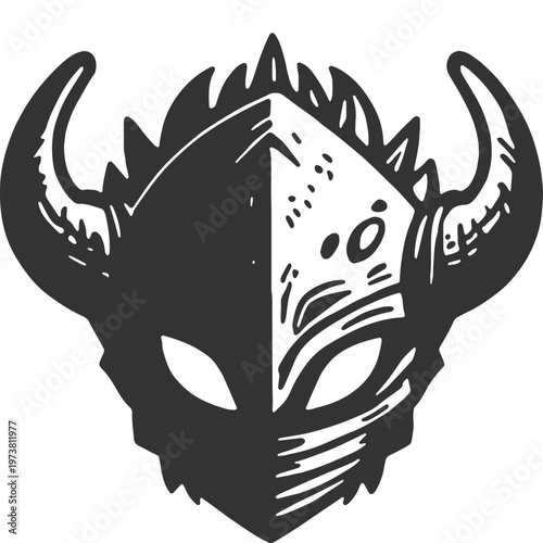 Layered Lies Vintage Illustration Vector